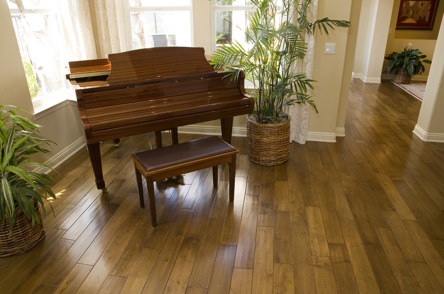 hardwood flooring restoration Luxury home with a grand piano and a hardwood floor Newburgh, NY