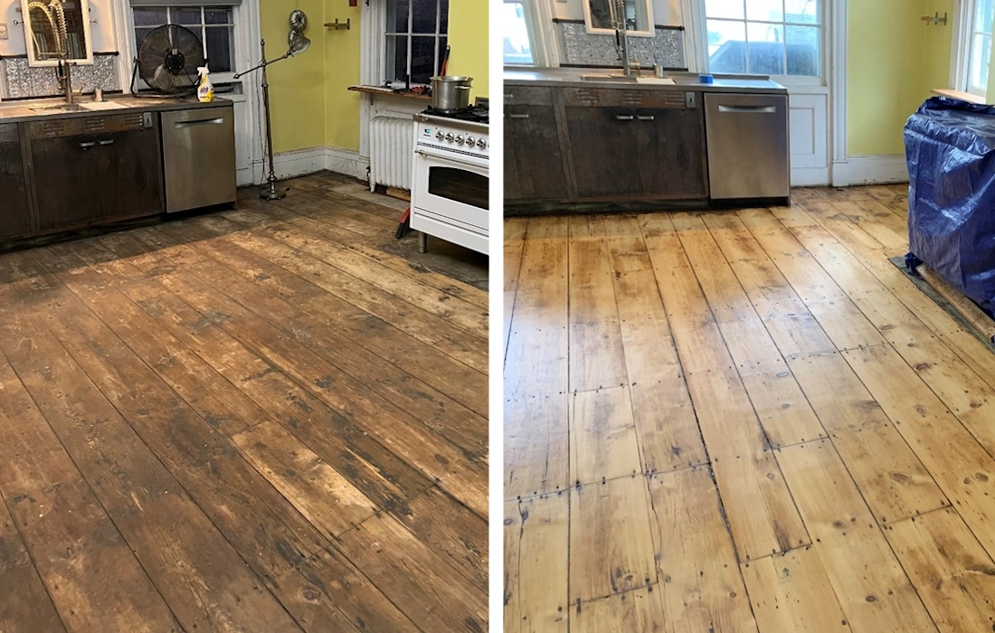 kingston hardwood floor replacement before and after