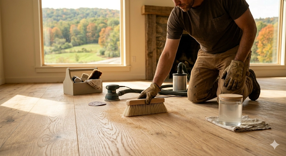 Hardwood floor refinishing near Kingston NY, call Wayne Maher at (845) 420-5488