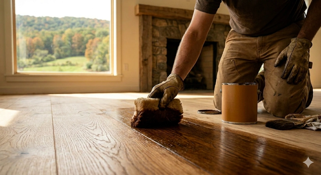 Hardwood floor staining in the Hudson Valley, call (845) 420-5488